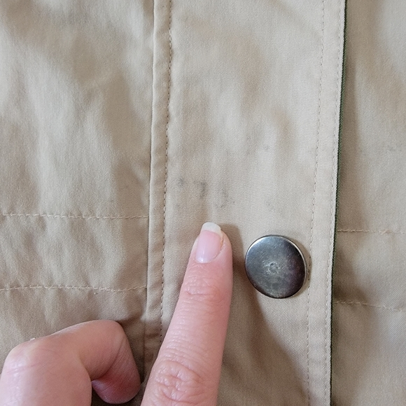 Vintage Blair Tan Jacket LG Retro 90s Y2K Flannel Lined Hooded Coat - Picture 15 of 15